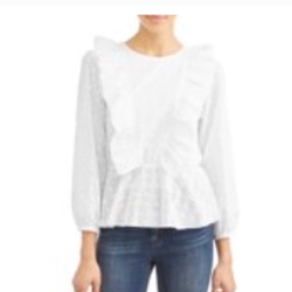 Textile Elizabeth and Jame ruffled white top